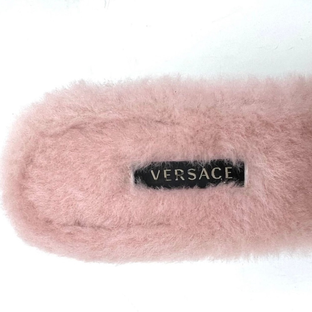 VERSACE La Medusa Faux Fur Slide Sandal sz 9 - Picture 9 of 14